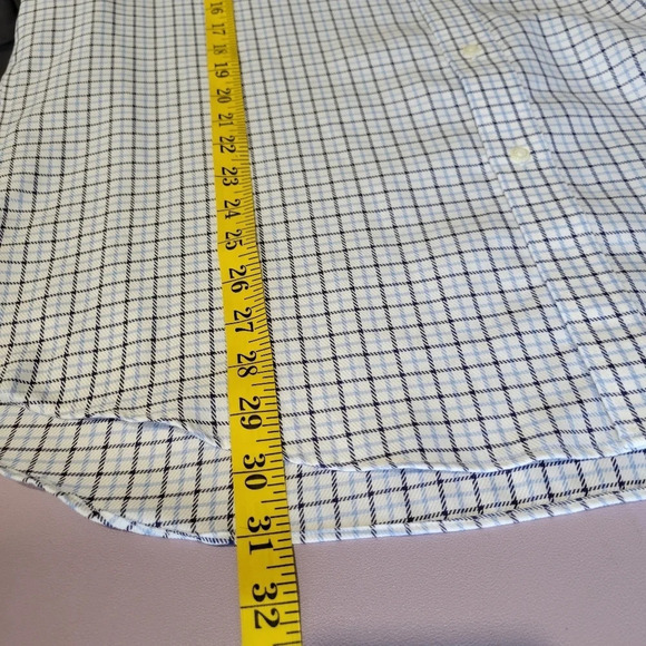 Jos. A. Banks Non-Iron Tailored Fit White Plaid Button-up‎ Long-Sleeve Shirt - Picture 8 of 8